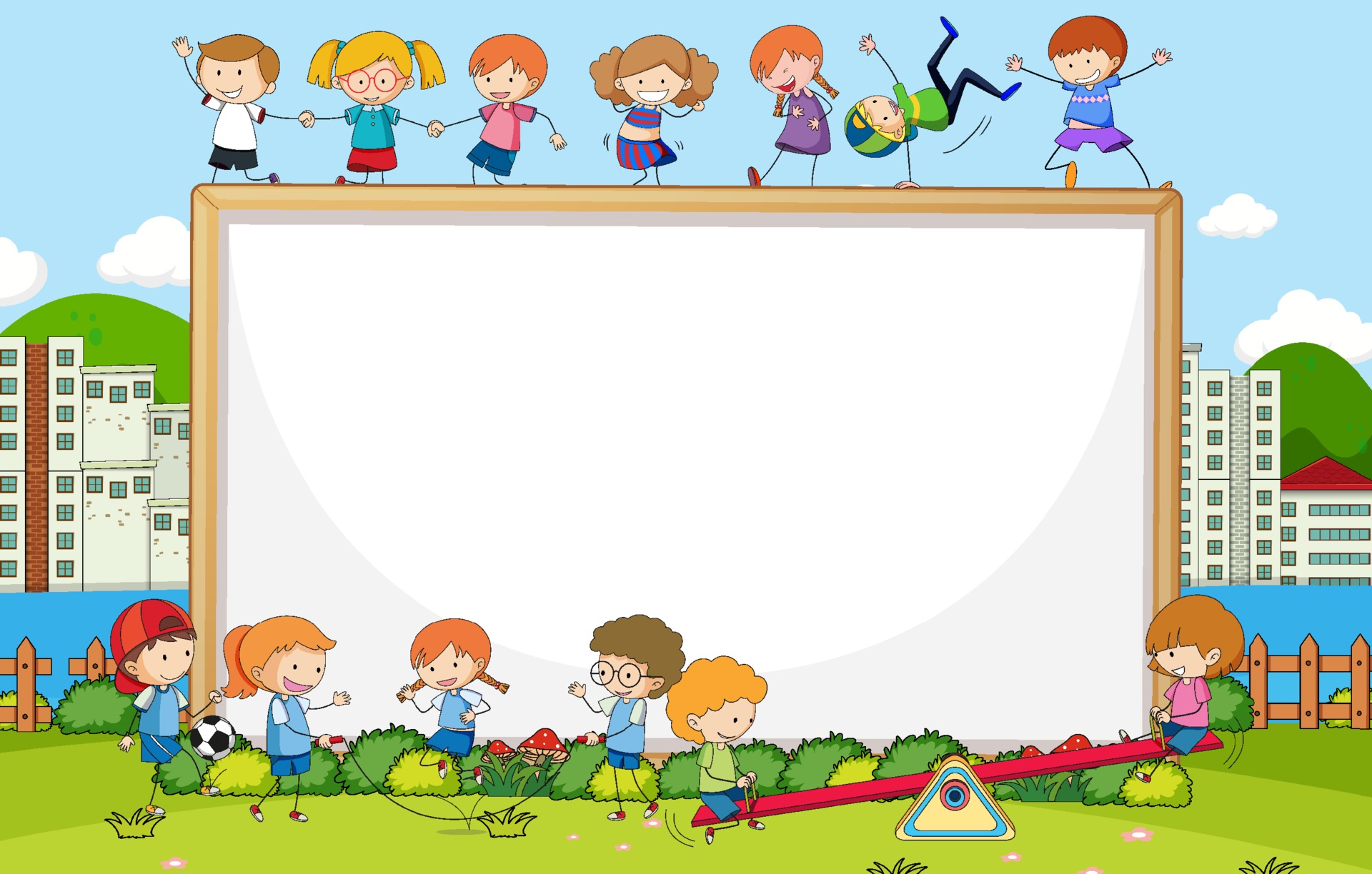 Park scene with blank banner and many kids doodle cartoon character 2284523 Vector Art at Vecteezy Park scene with blank banner and many kids doodle cartoon character 2284523 Vector Art at Vecteezy
