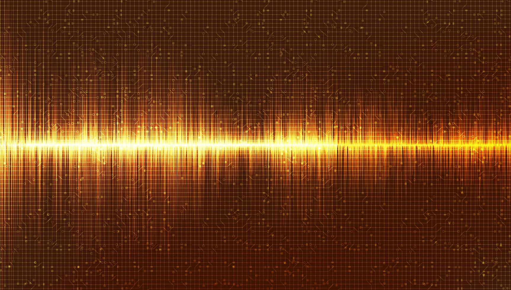 Gold Digital Sound Wave Background,Music and Hi-tech diagram concept,design for music studio and science,Vector Illustration. vector