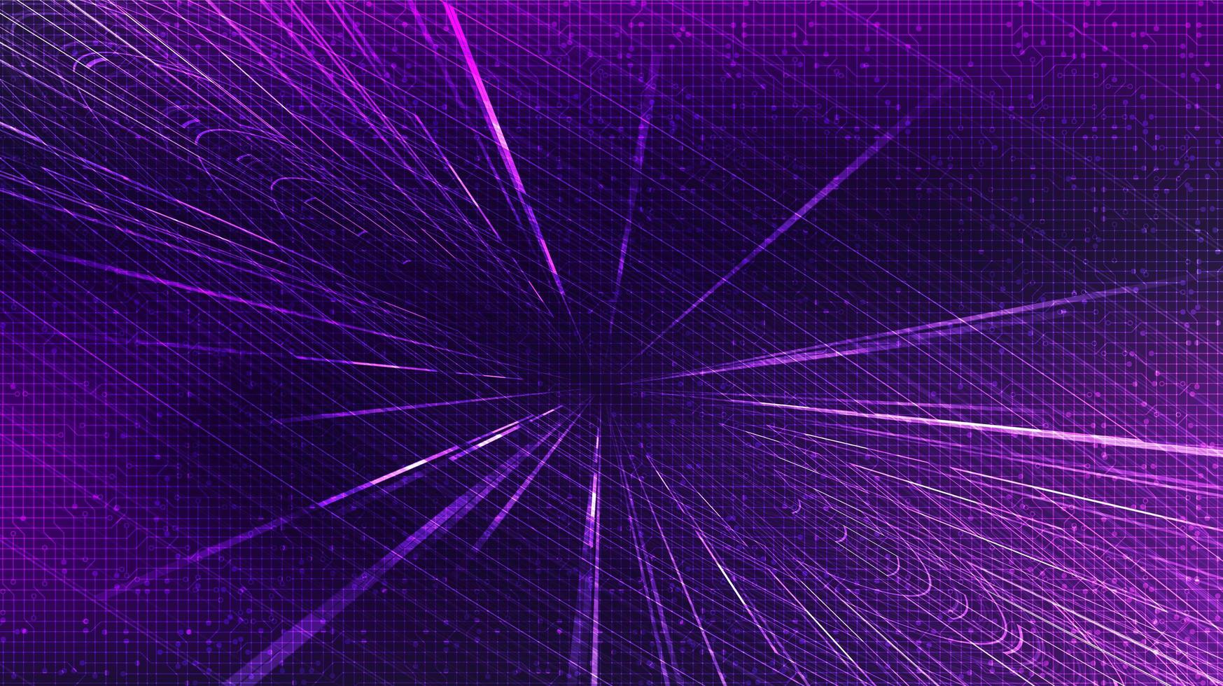 movimiento de velocidad hiperespacial ultravioleta sobre fondo de tecnología futura, deformación y concepto de movimiento en expansión, ilustración vectorial. vector