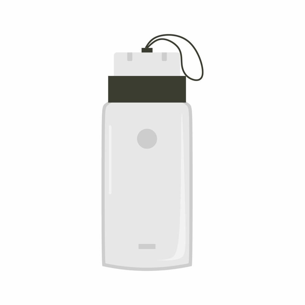 Thermos bottle icon. Stainless steel metallic thermos hydro flask water. World Environment day and Earth day concept. Drinking water ecological bottle for beverages. Vector flat illustration