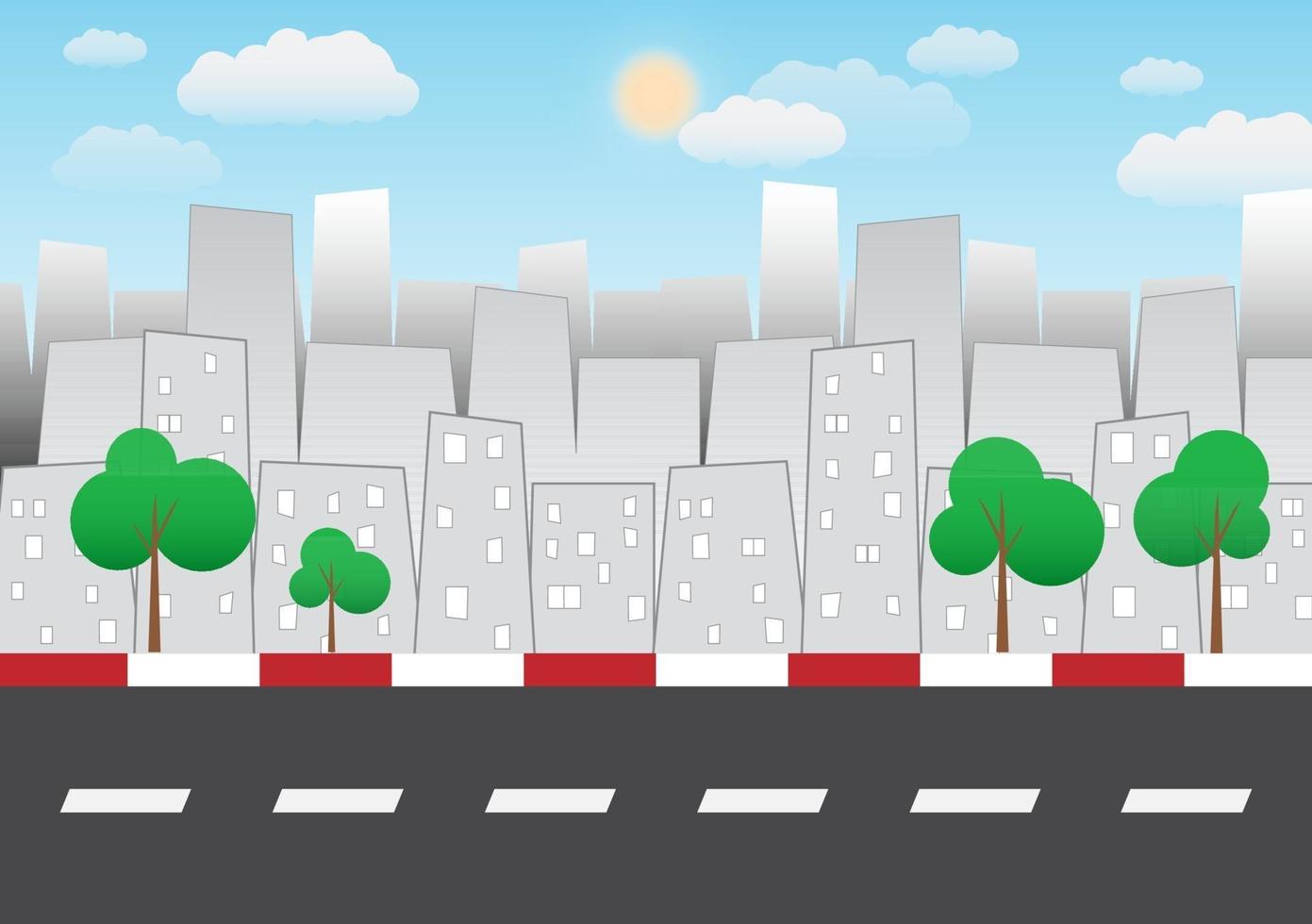 cartoon city background vector