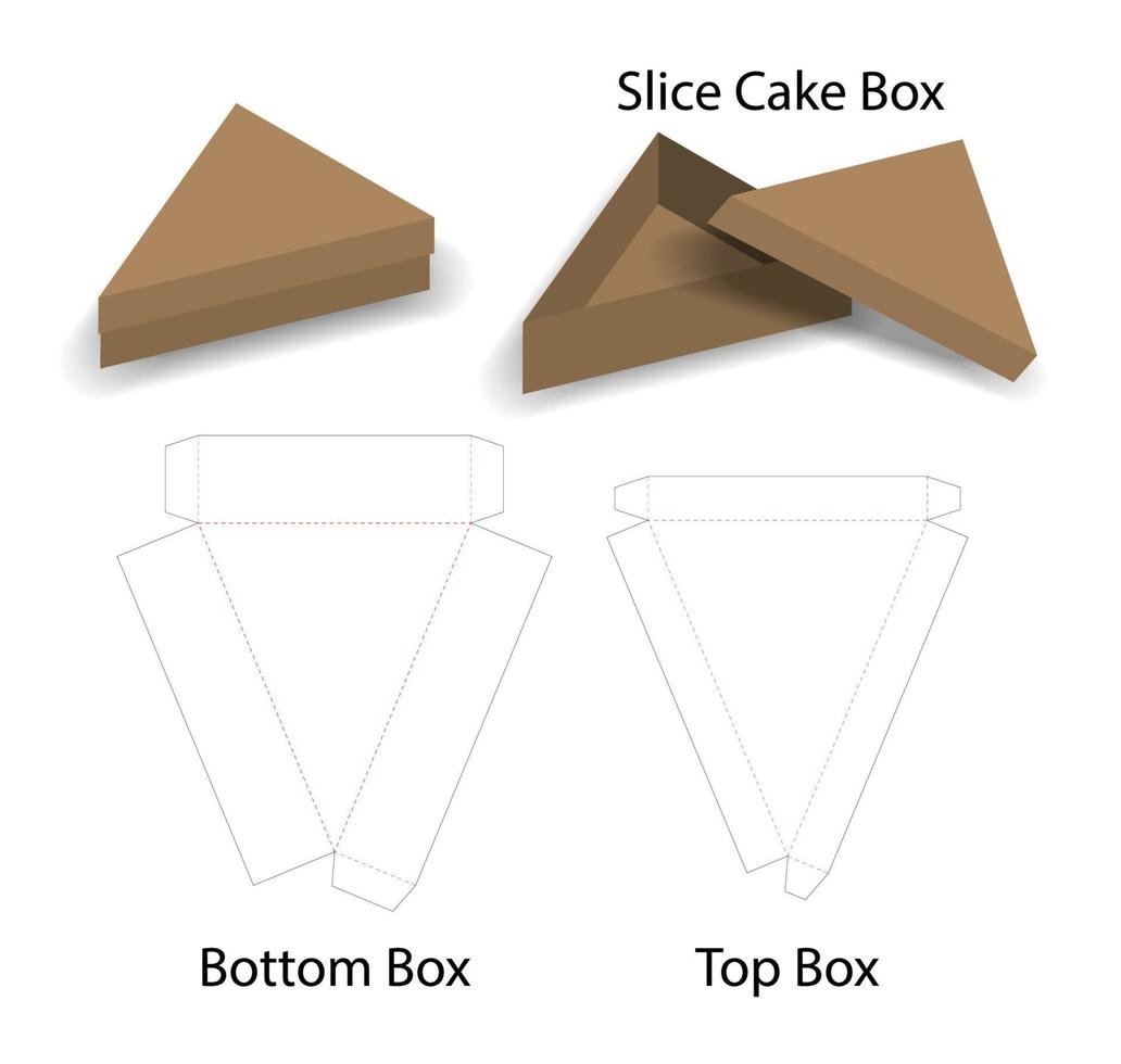 diseño de plantilla troquelada de embalaje de caja. Maqueta 3d vector