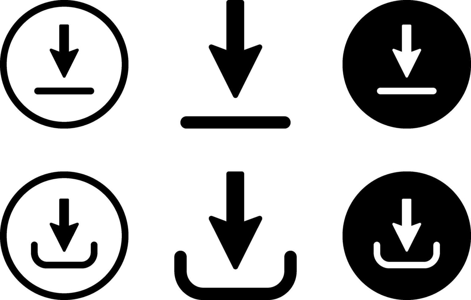 Download and Upload icon set vector
