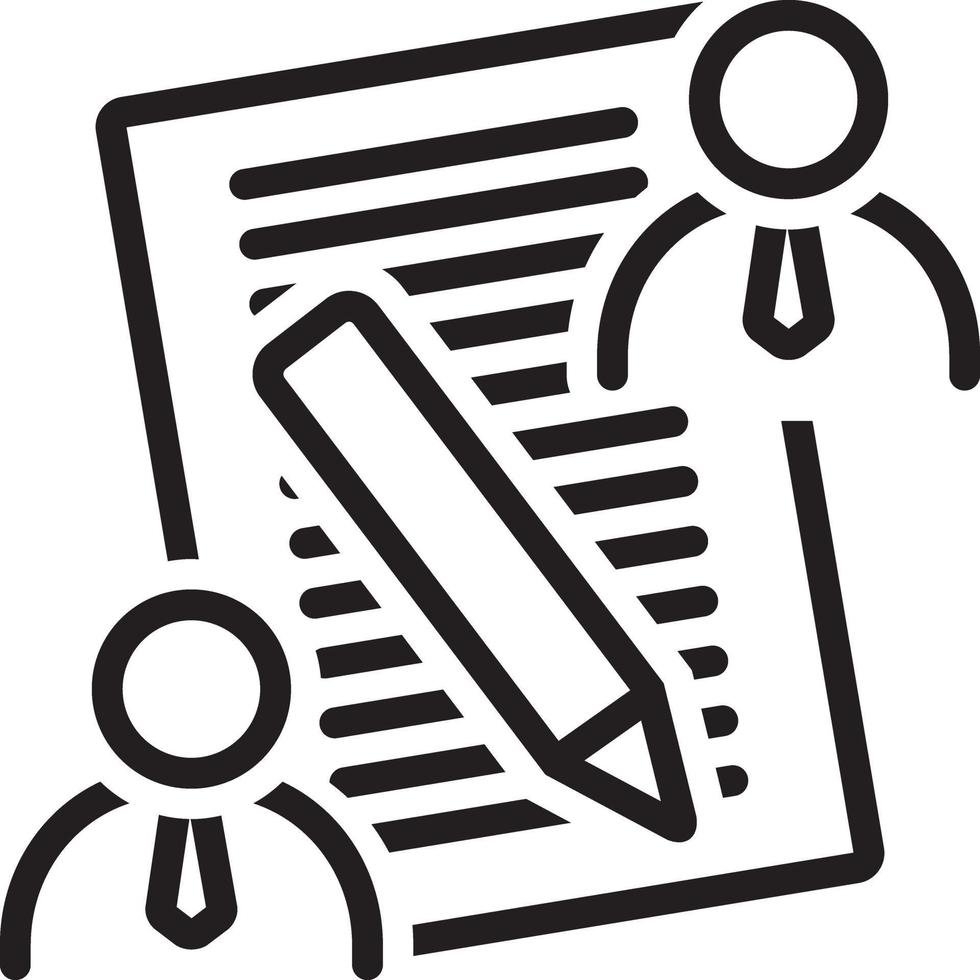 Line icon for client brief vector