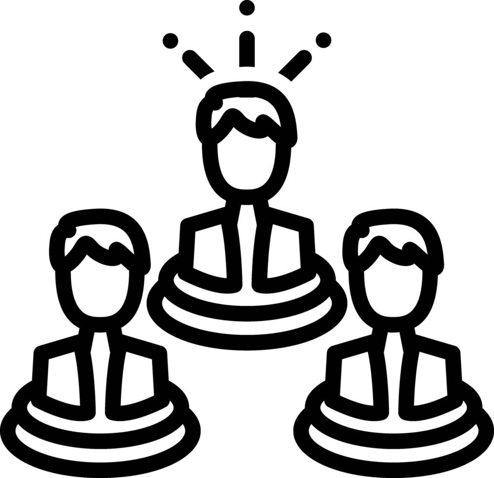 Line icon for leader vector