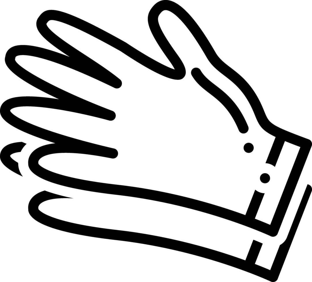 Line icon for gloves vector