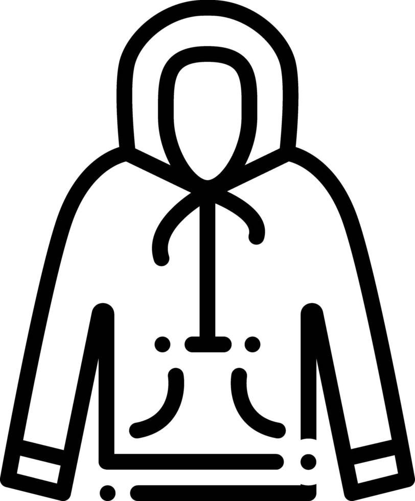 Line icon for hoodie vector
