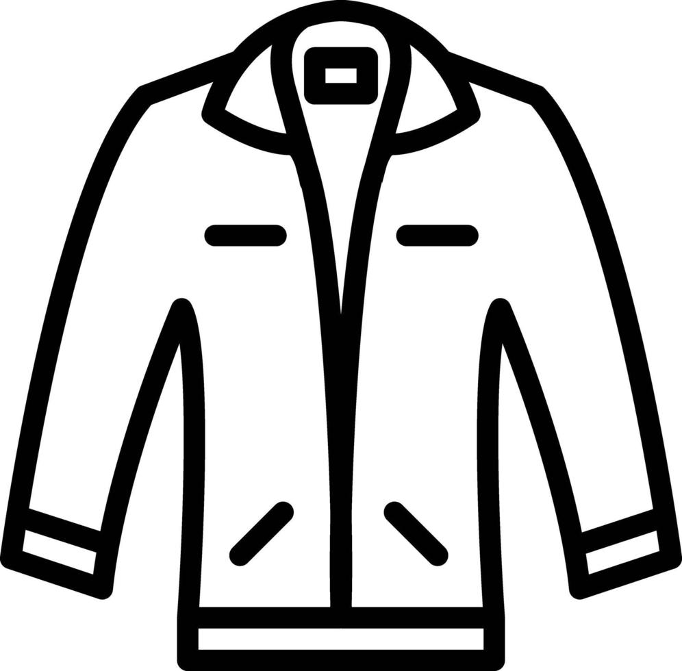 icono de línea para chaqueta vector