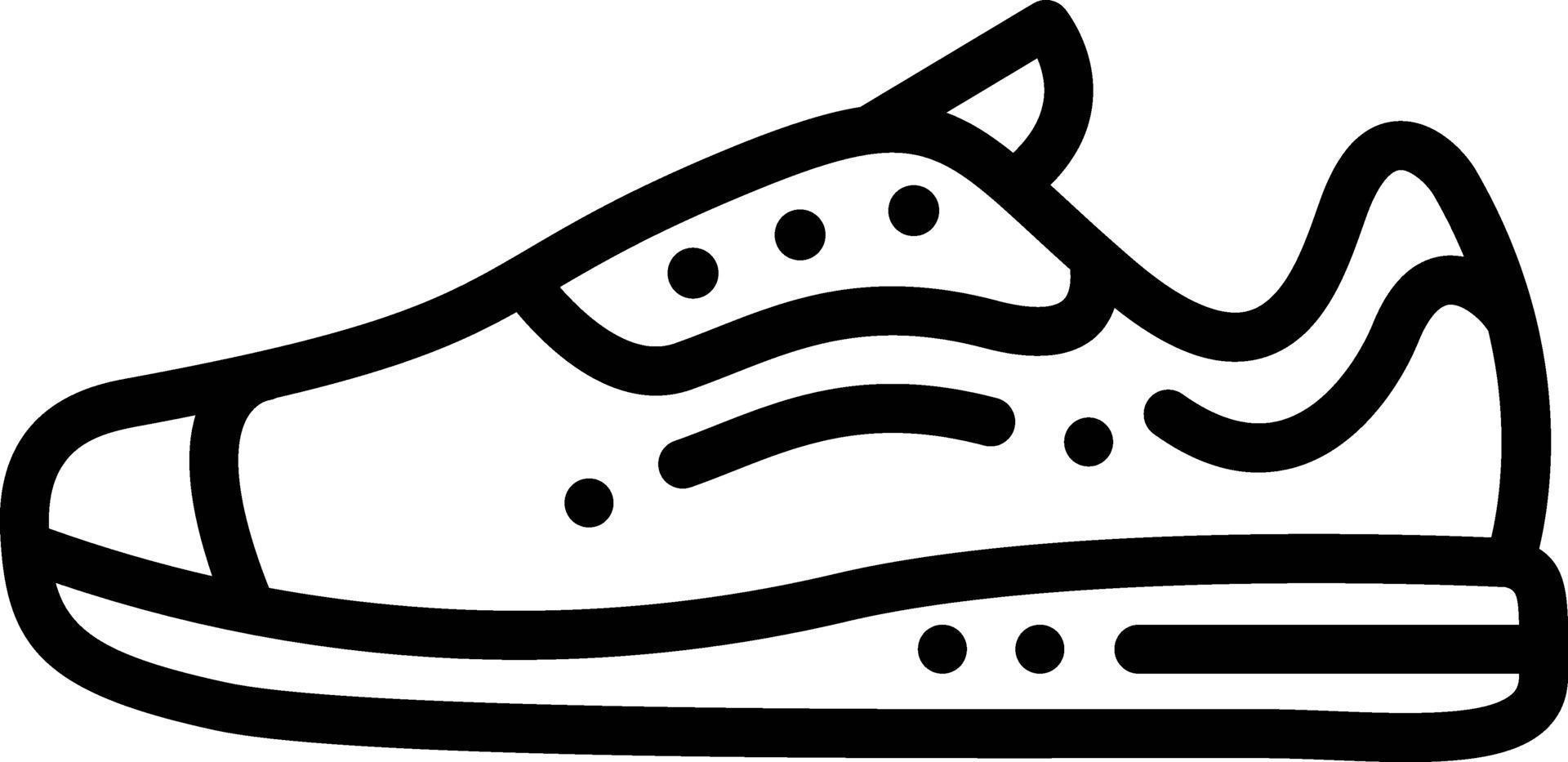 icono de línea para zapatillas vector