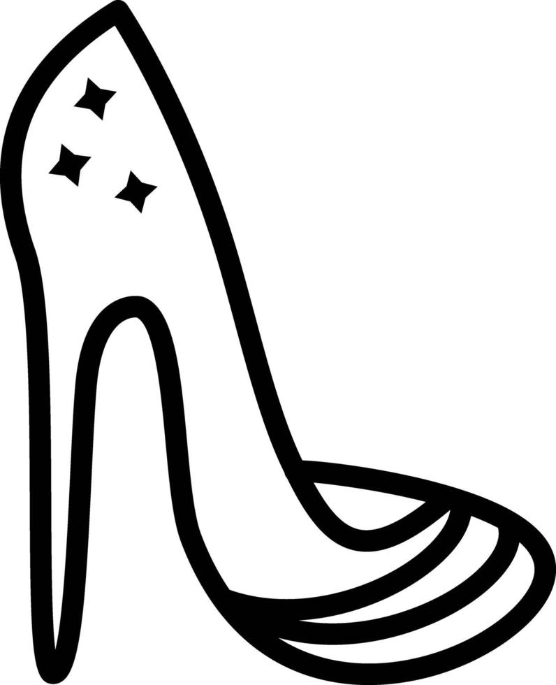 icono de línea para tacones vector