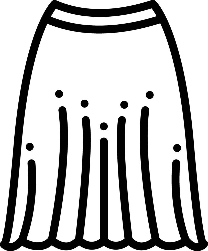 Line icon for skirt vector