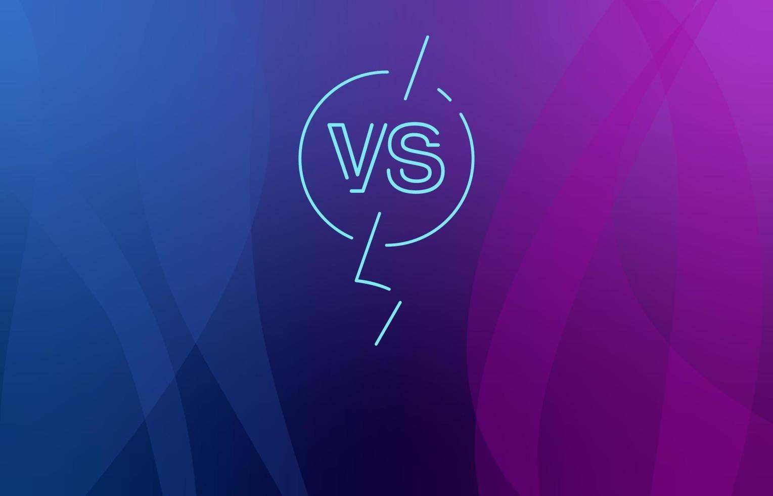 VS concept in pink and blue. Versus screen design. Battle headline template. Fllat modern design. Vector illustration