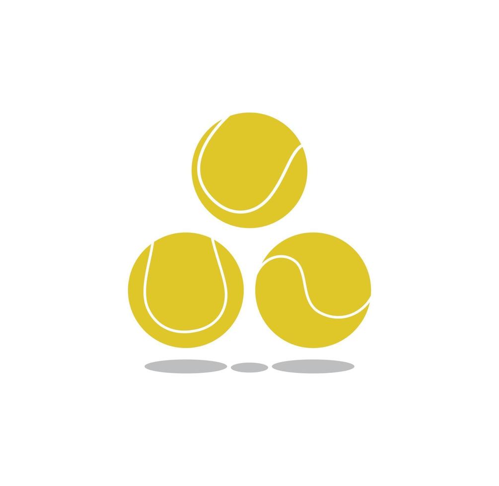 Tennis ball logo design vector