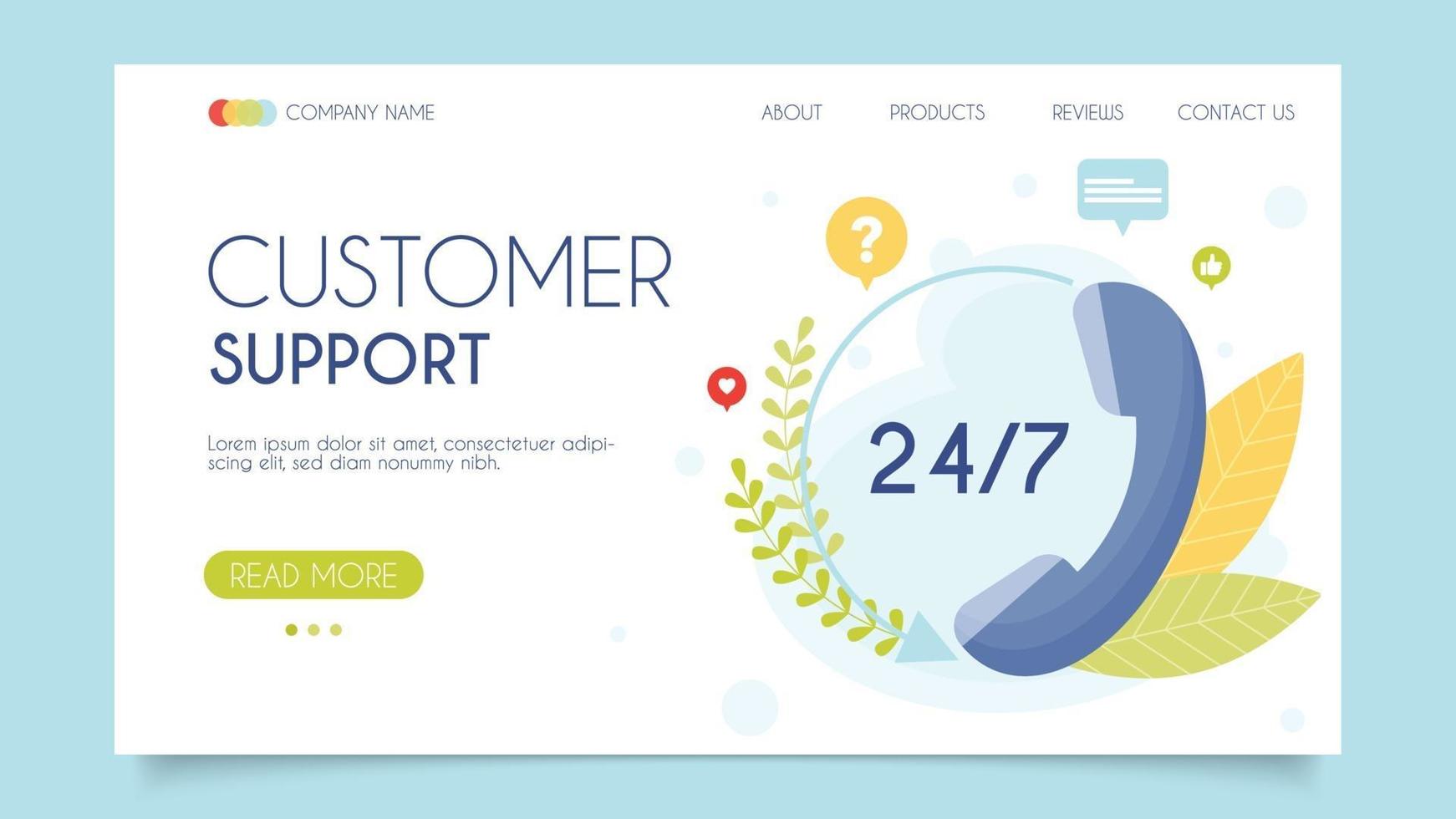 Customer support concept vector