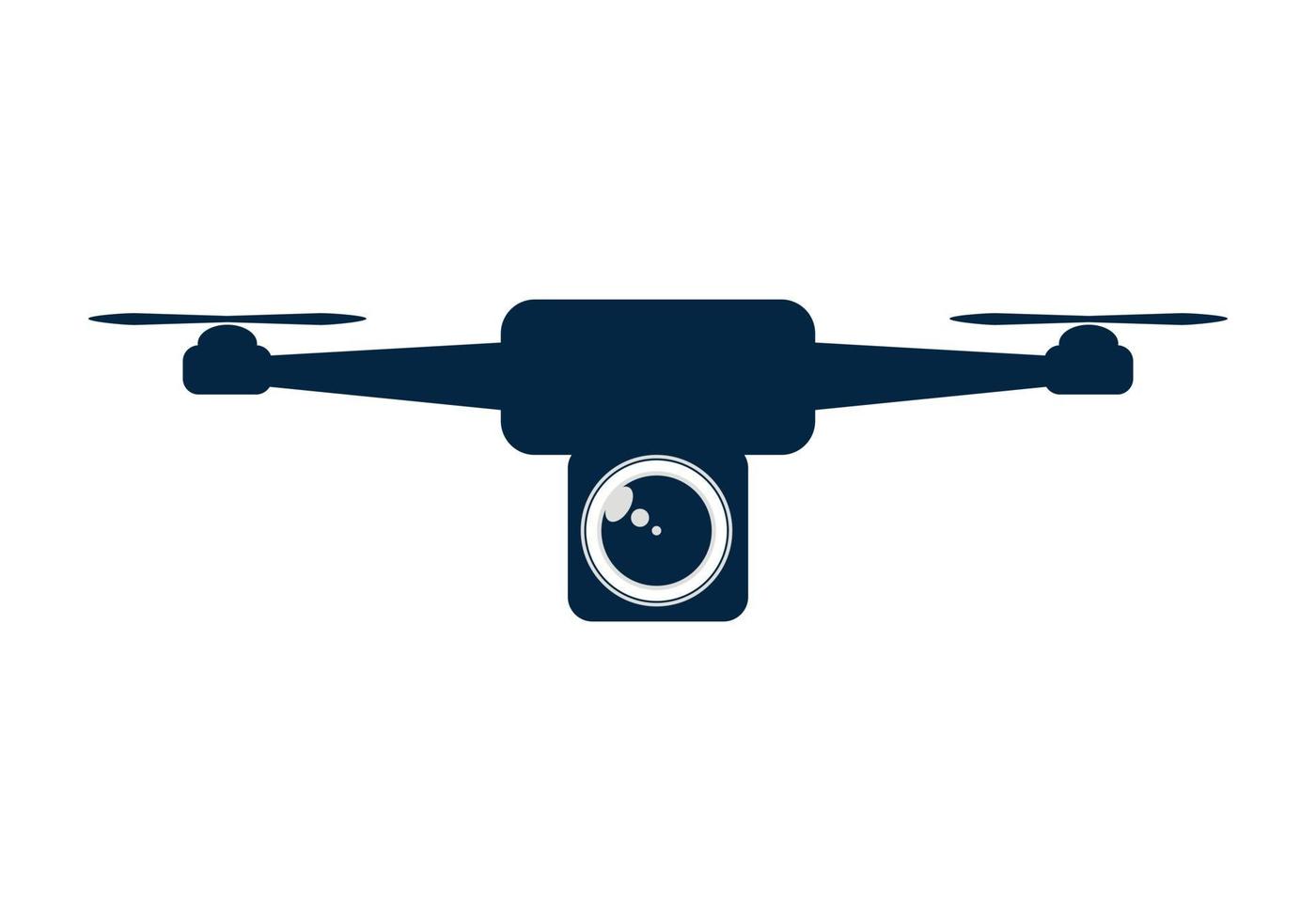 Drone with camera unit logo design vector