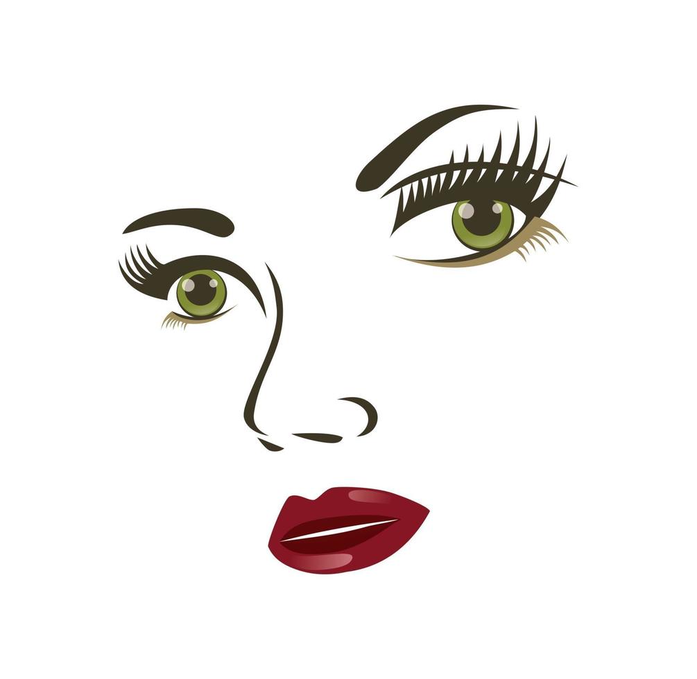 Beautiful woman face design illustration vector