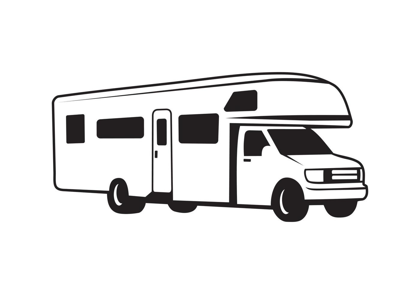 RV Recreational Vehicle design vector