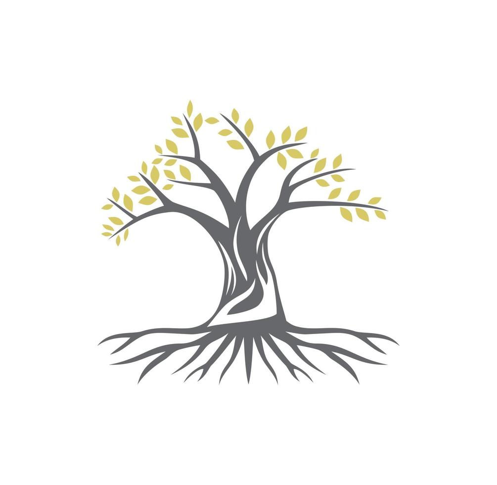 diseño de logotipo de ilustración de árbol vector