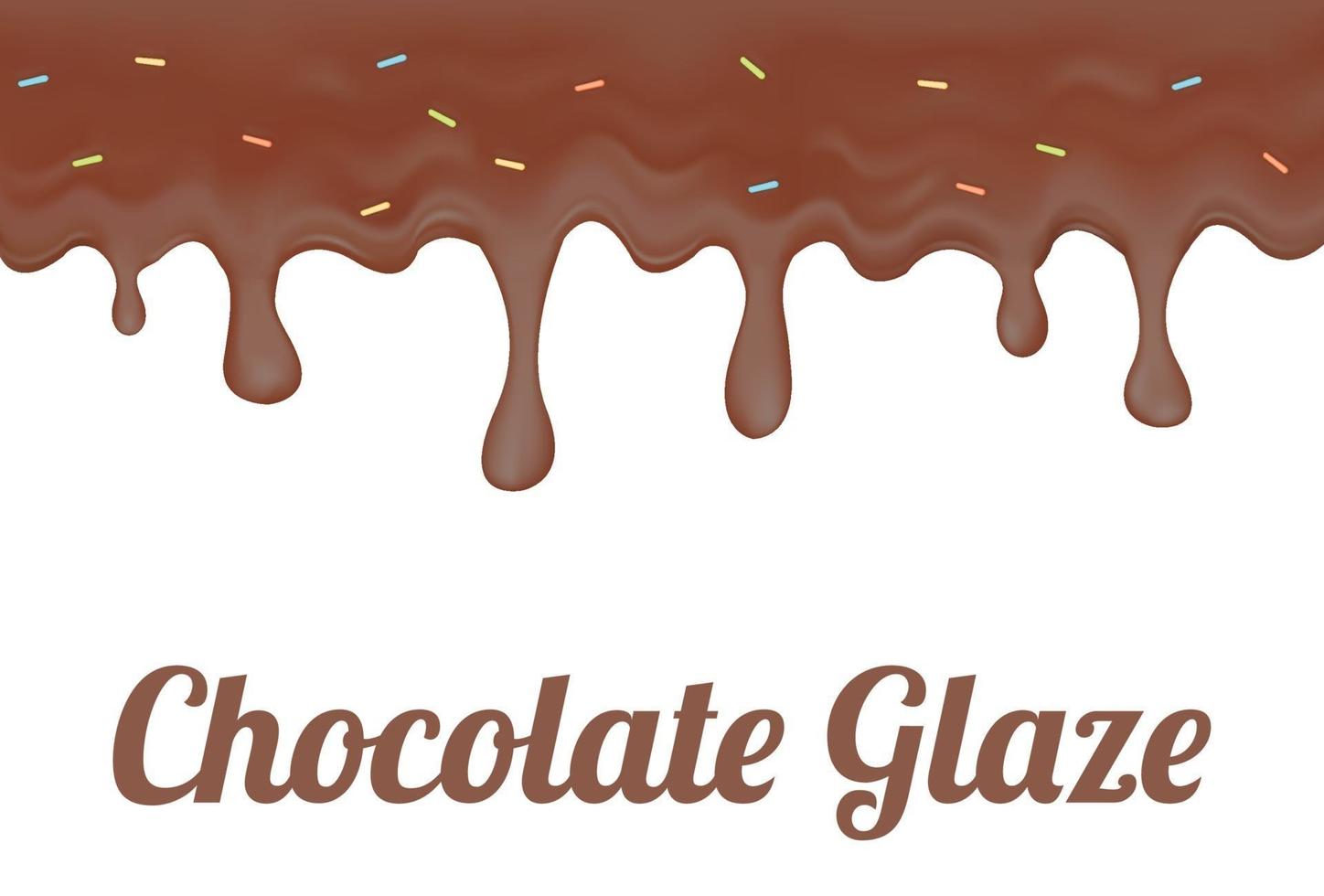 Chocolate  Doughnut glaze vector