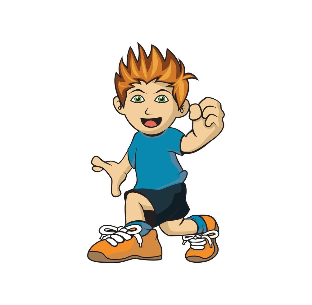 Child cartoon with thumbs up design illustration vector