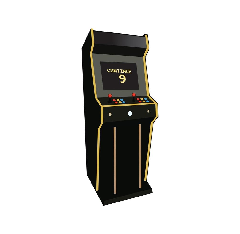 Classic arcade video game console design illustration vector