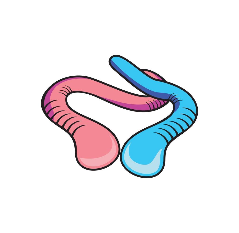 Gummy worm design illustration vector