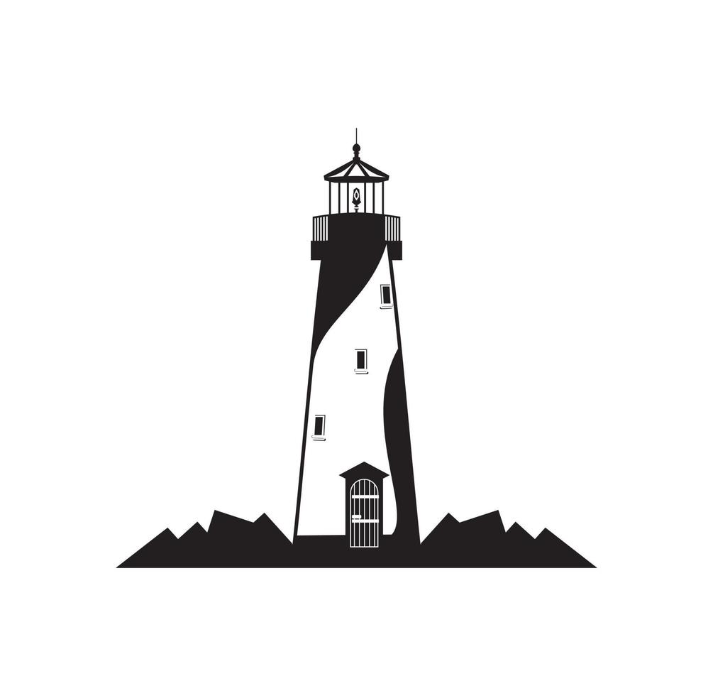 Lighthouse design isolated white background design vector