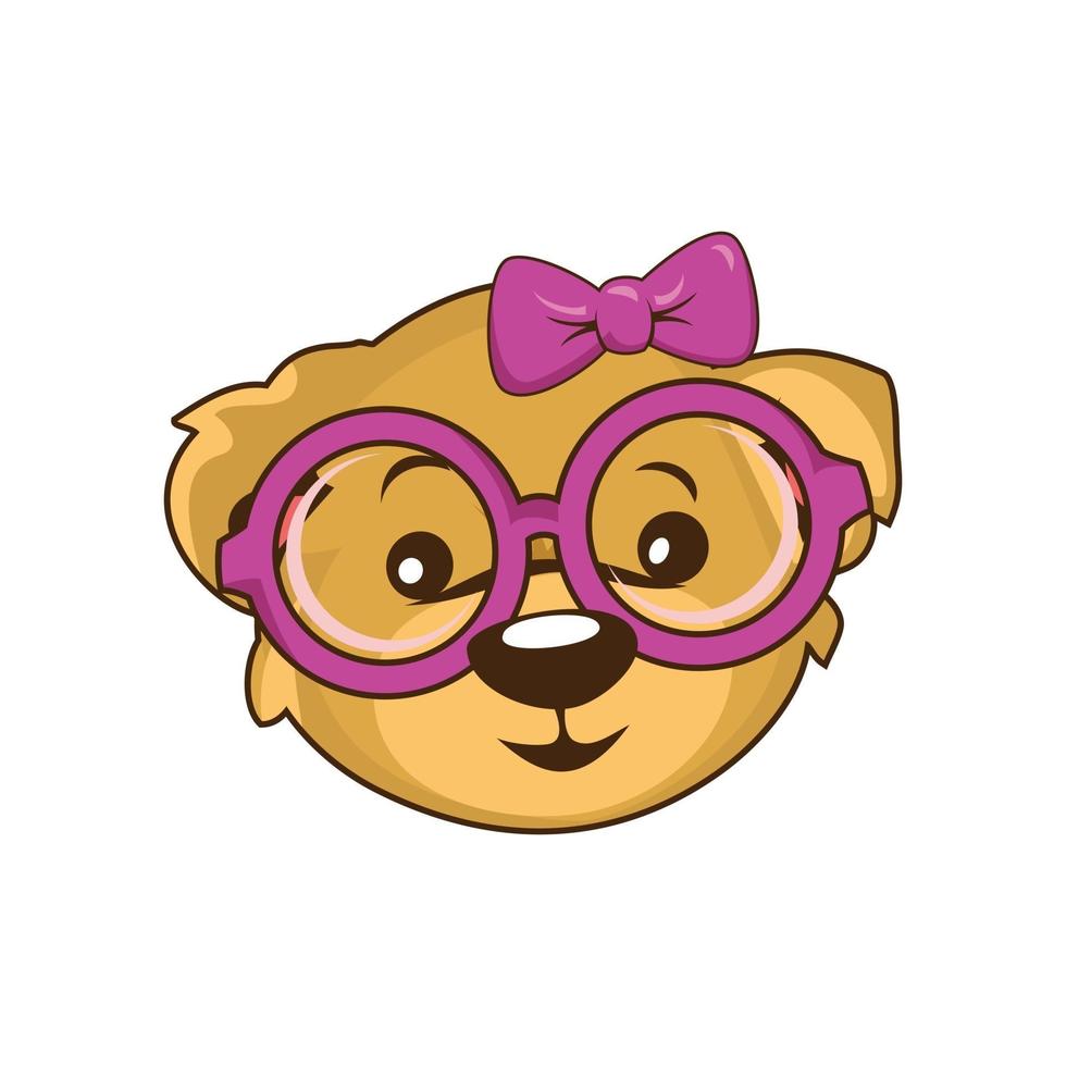 Sweety bear head design illustration vector