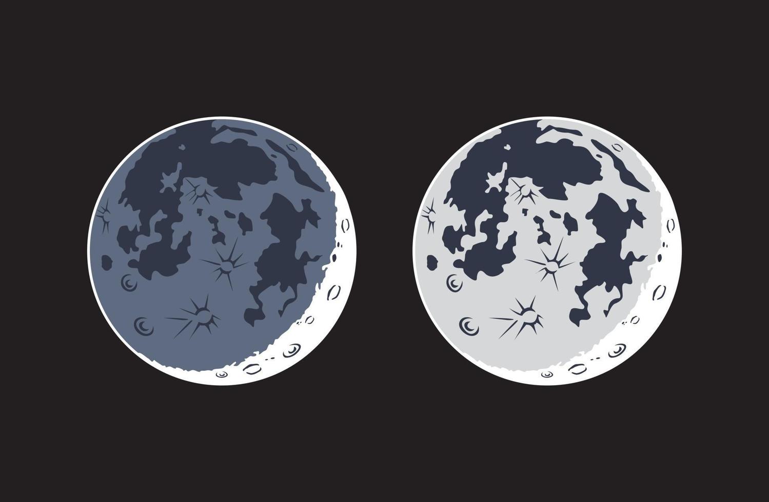 Realistic moon earthshine in the night design vector