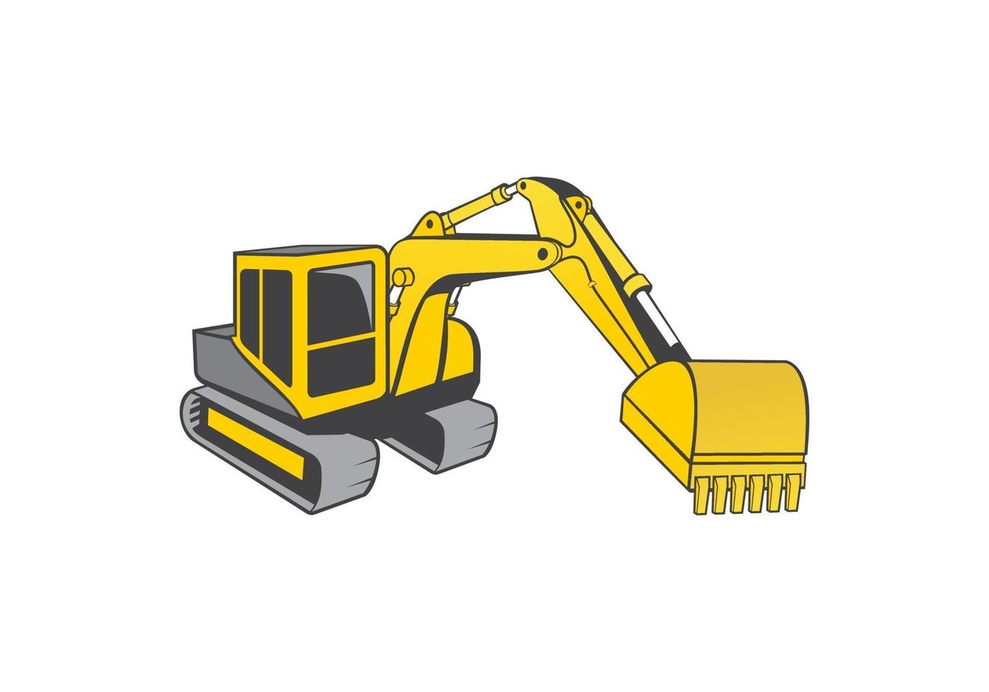 Cartoon of excavator design vector