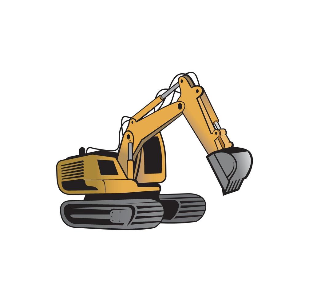 Cartoon excavator design vector