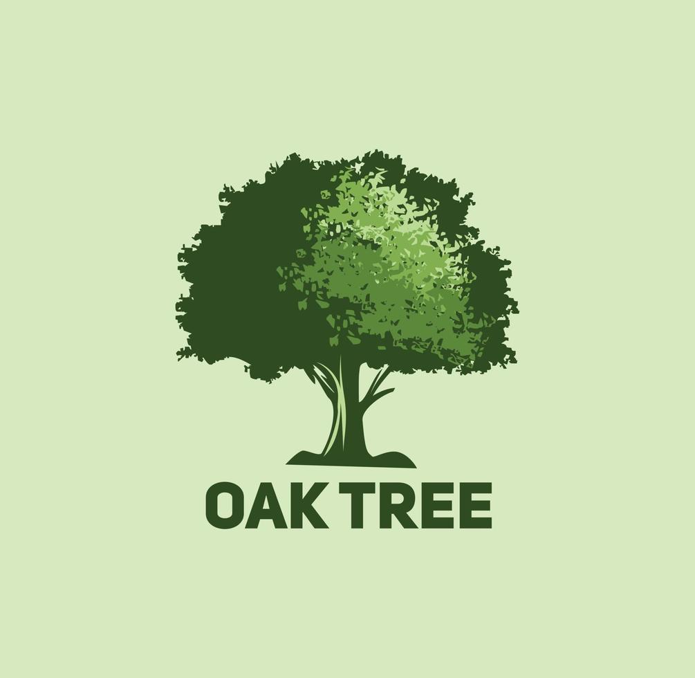 diseño de logotipo de árbol de roble vector