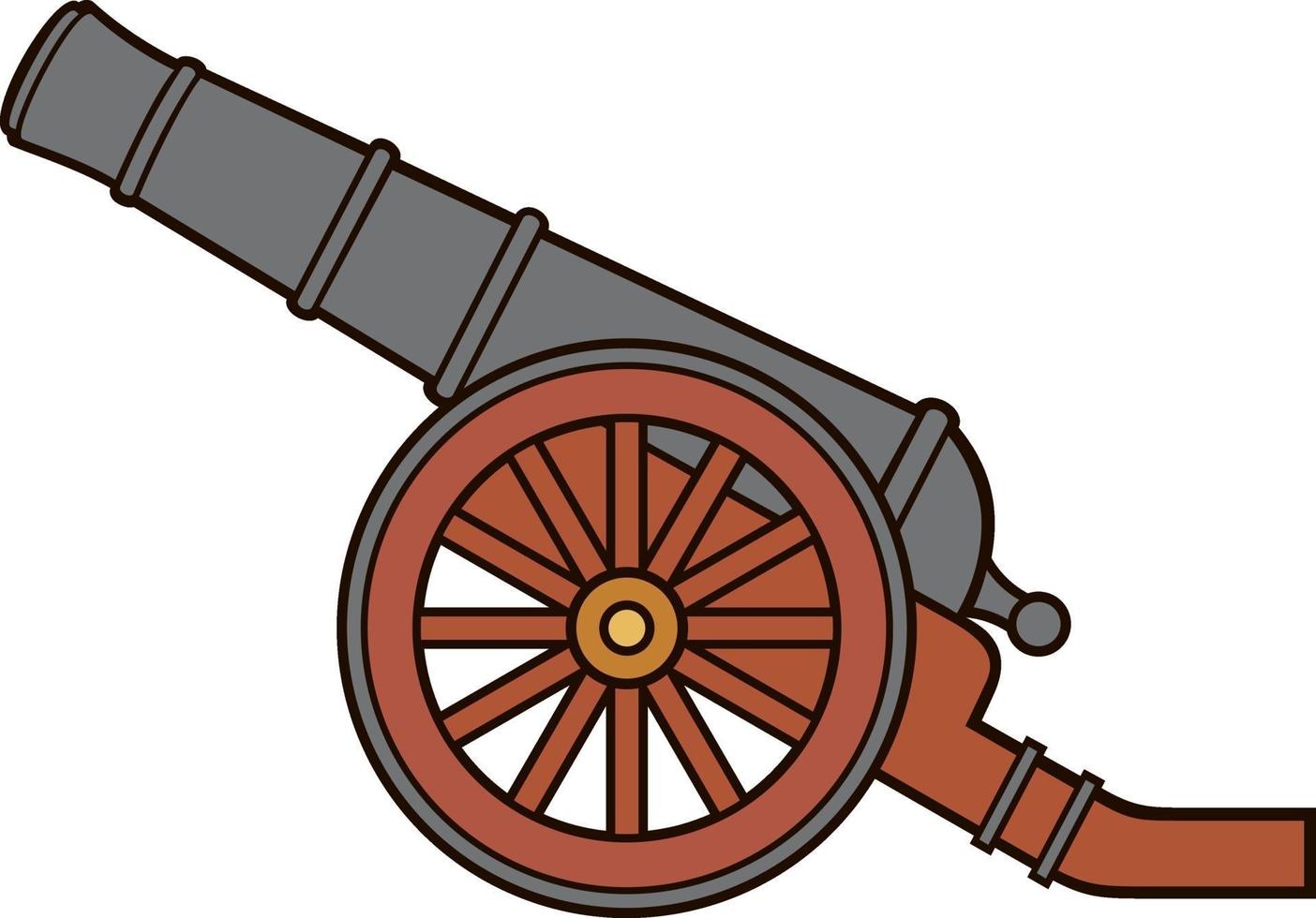 Ancient or pirate cannon vector