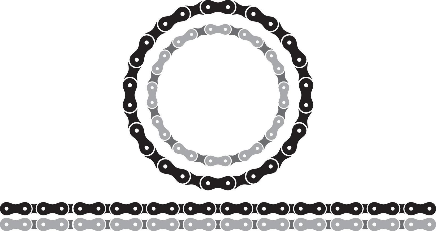 bicycle chain silhouettes vector