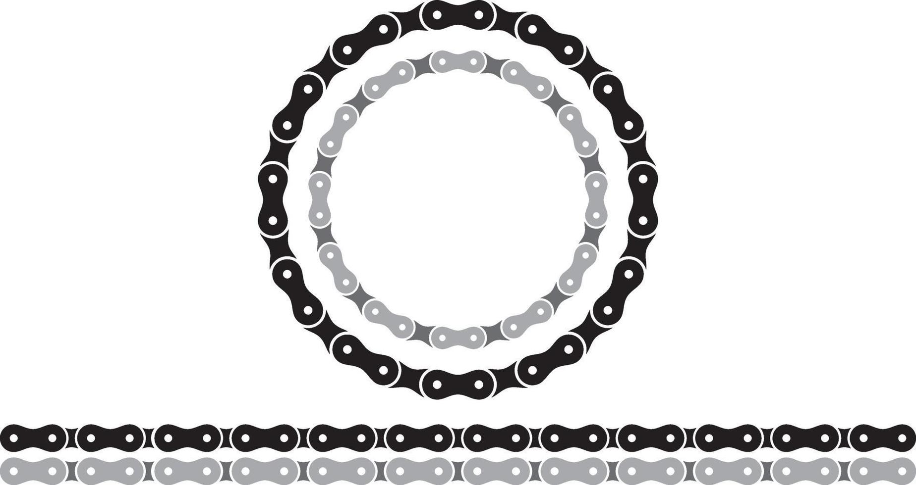 bicycle chain silhouettes vector