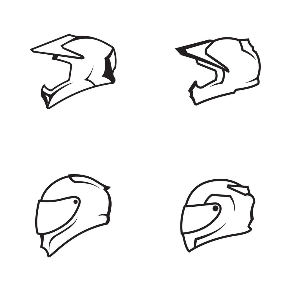 plantilla de diseño de logotipo de vector de casco de motocicleta