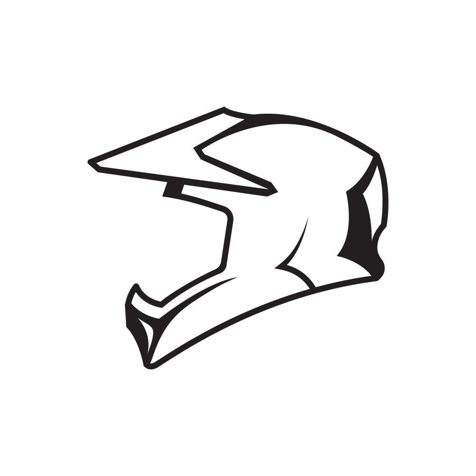 plantilla de diseño de logotipo de vector de casco de motocicleta