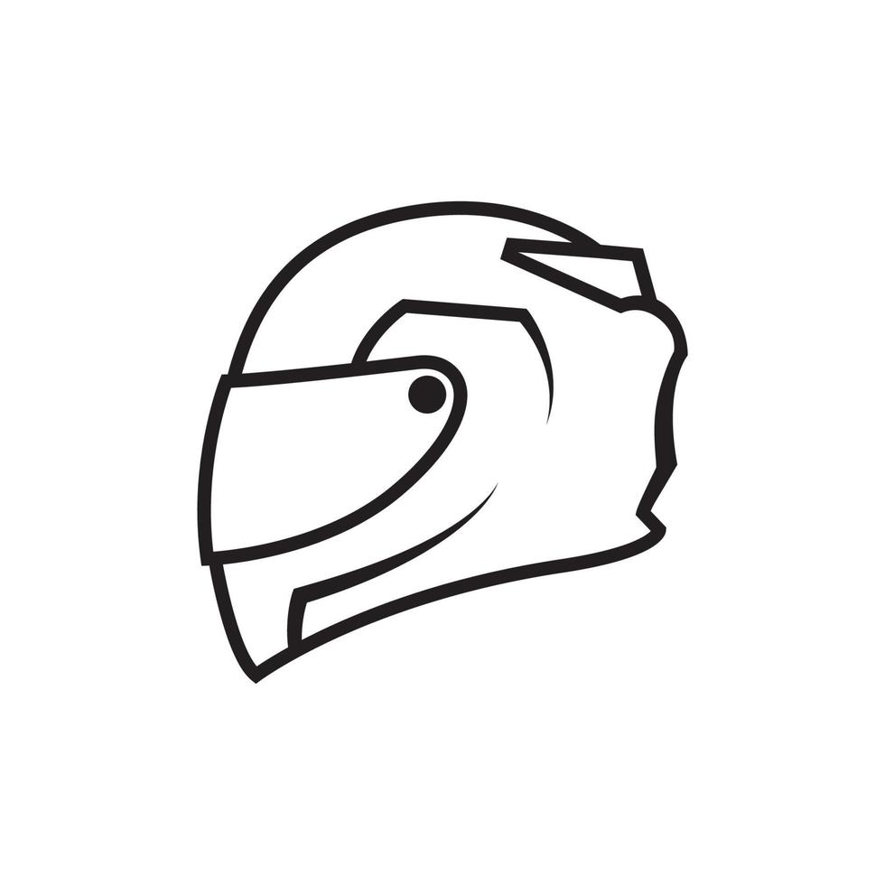 plantilla de diseño de logotipo de vector de casco de motocicleta