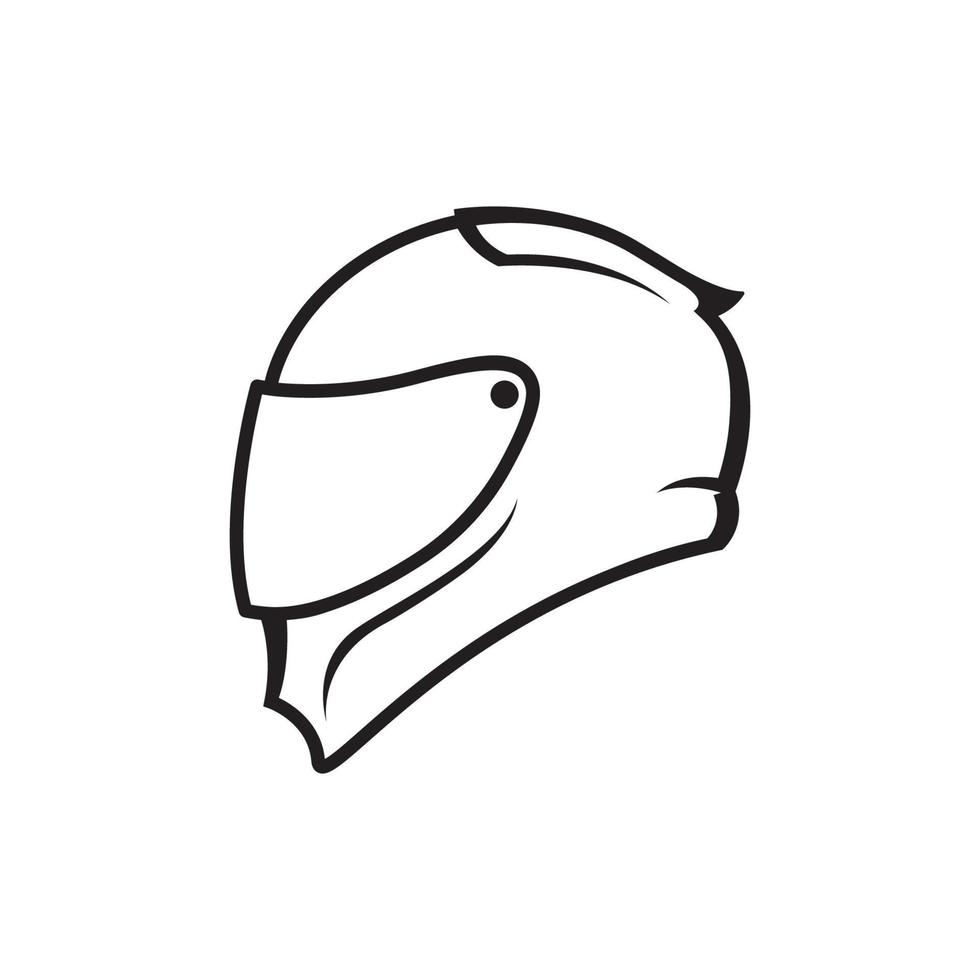 motorcycle helmet vector logo design template