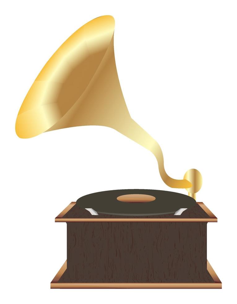 old classic vinyl player vector