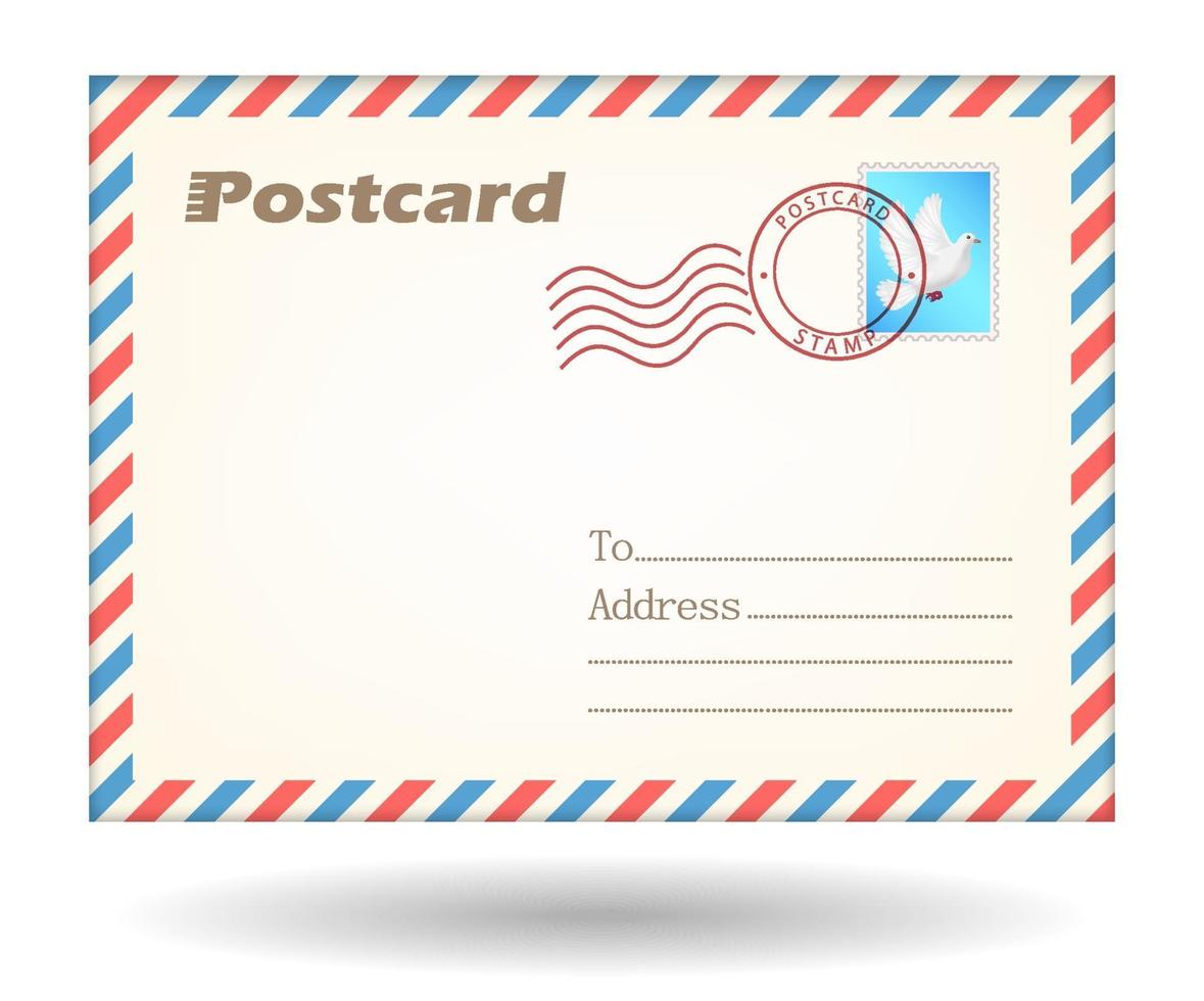 simple postcard vector