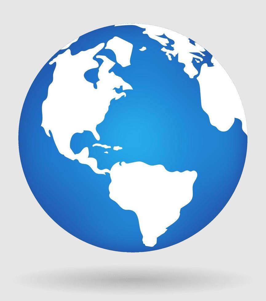 Earth globe planet Vector illustration