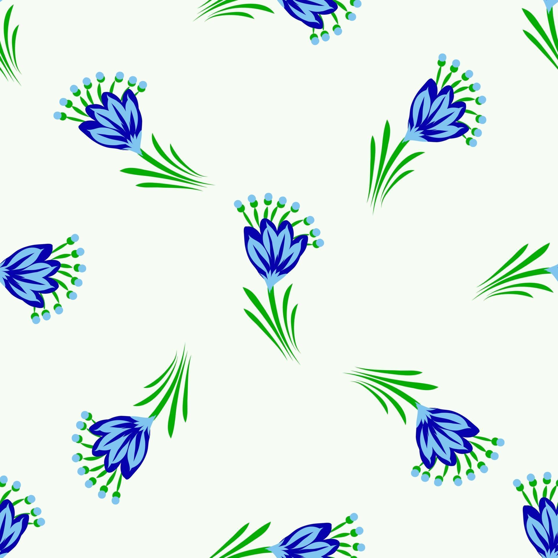 Seamless repeat pattern with flowers and leaves 2286280 Vector Art at