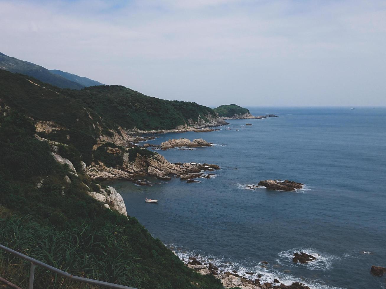 Beautiful ocean and mountains photo