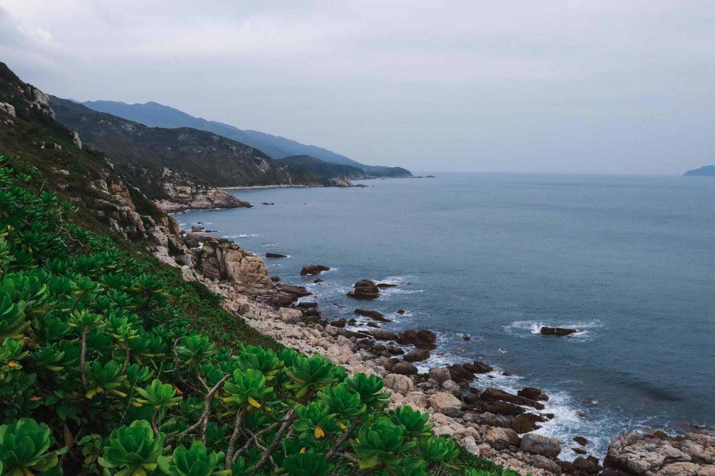 Beautiful ocean and mountains photo