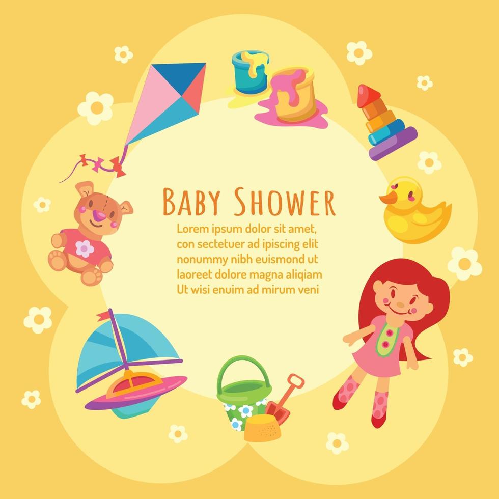 Kid stuffs, game, boat, train, all toys kid objects vector