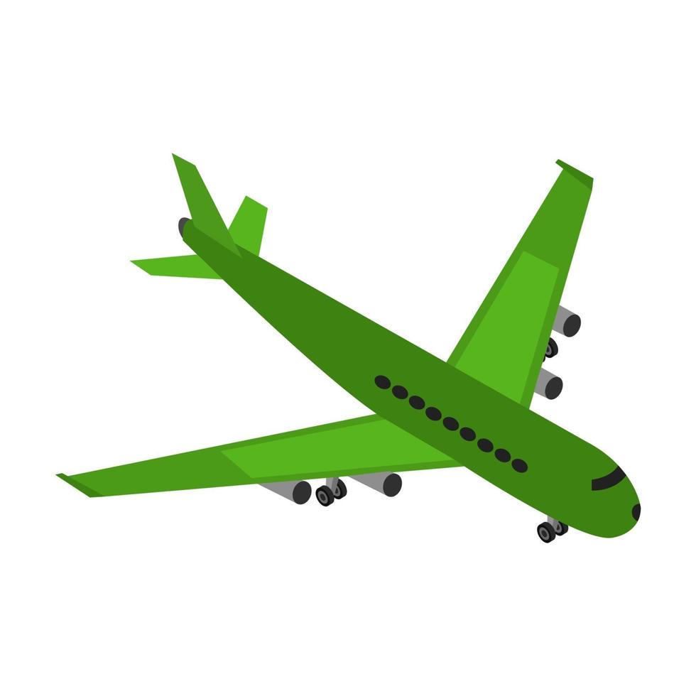 Isometric Airplane On White Background vector