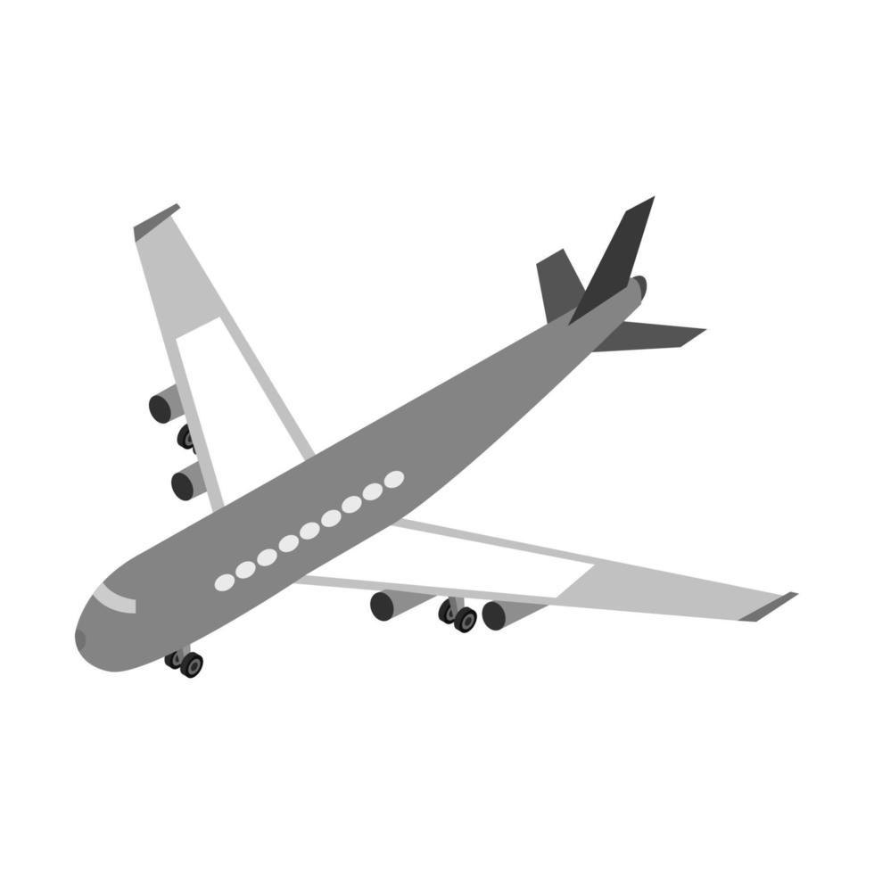 Isometric Airplane On White Background vector