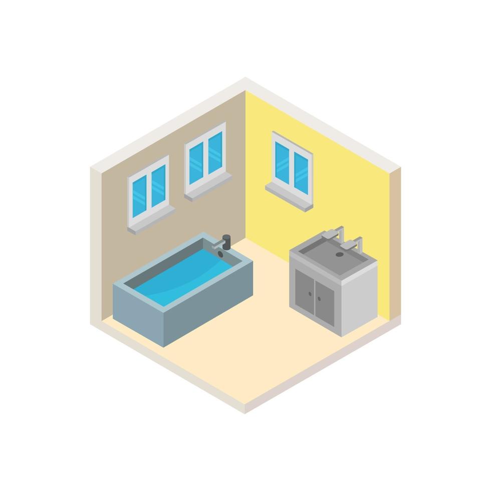 Isometric Bathroom Illustration vector