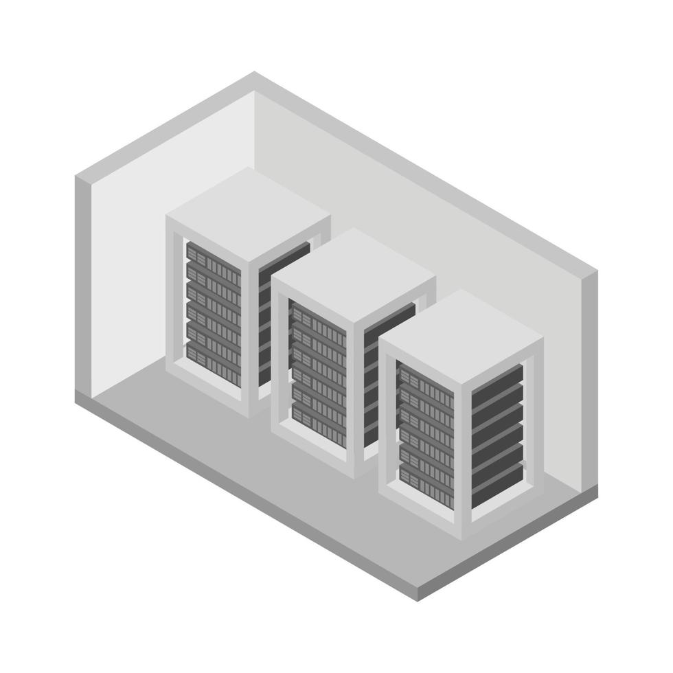 Isometric Server Room vector